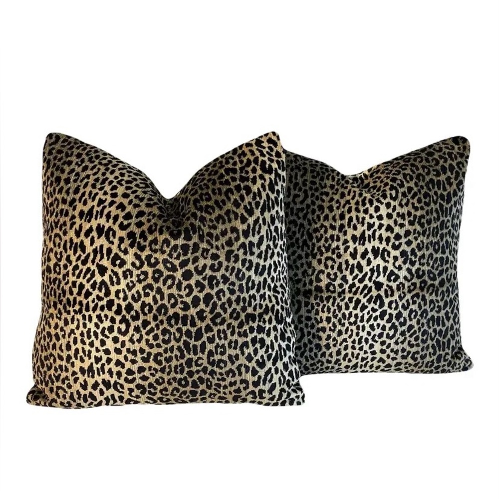 Clarence House “Kalahari Black” Feather/Down pillows